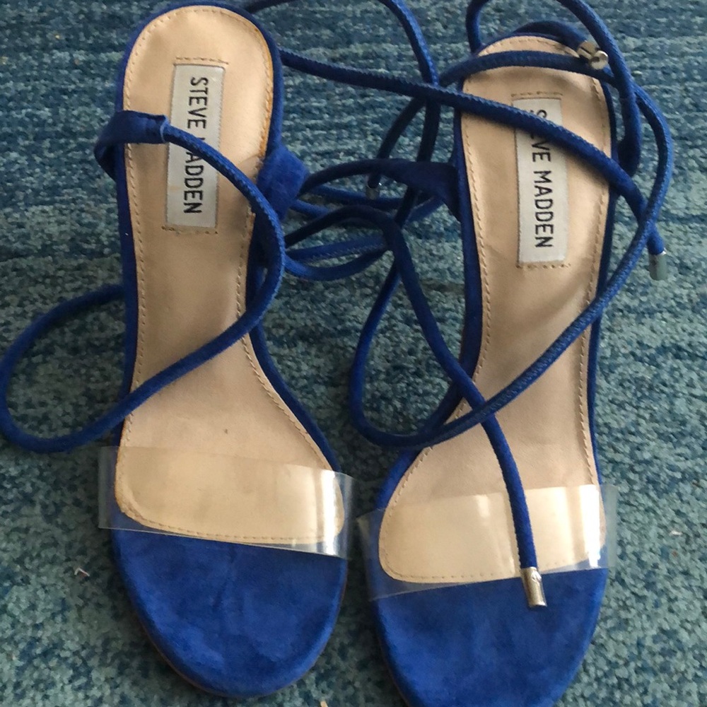 Steve Madden lyla blue lace up heel
